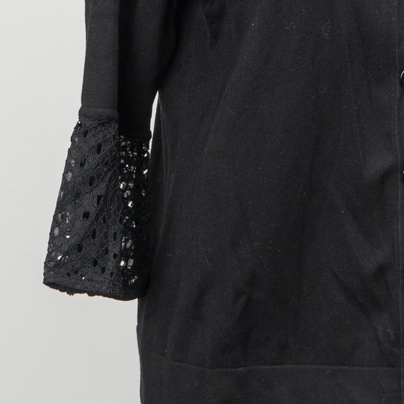 NWOT Isaac Mizrahi  lace bell sleeve cardigan  - Large - Picture 3 of 6